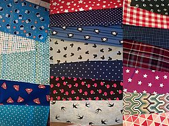 e vielseitige Zusammenstellung hochwertiger Stoffmuster für Stirnbänder und Accessoires